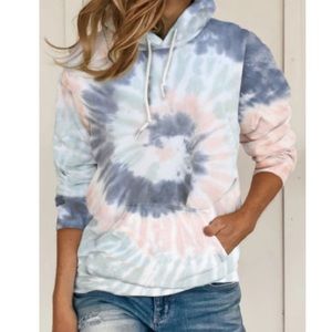 Sz L♠️ Woodstock Days Tie Dye Hoodie Sweatshirt